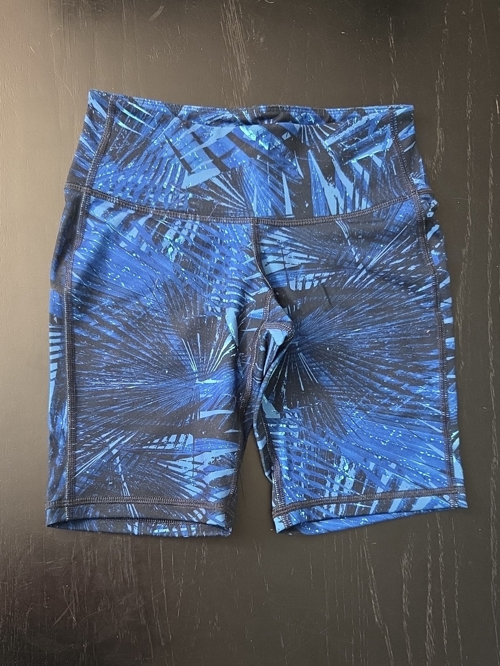 Old Navy Active Blue Palm-Print Bike Shorts